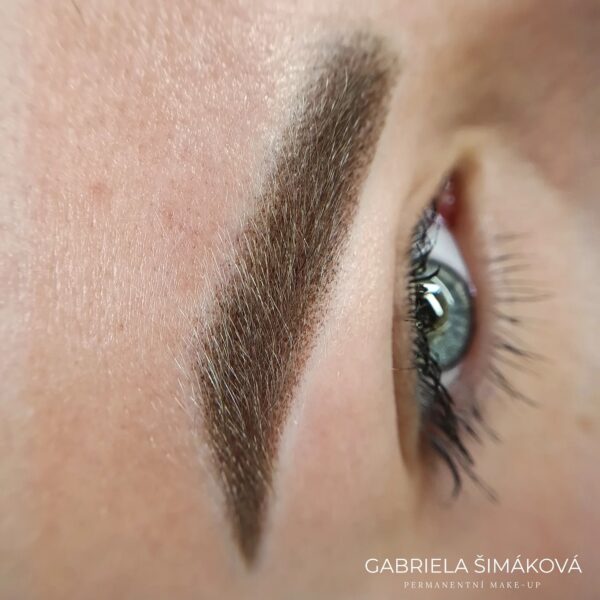 microblading obočí pudrové