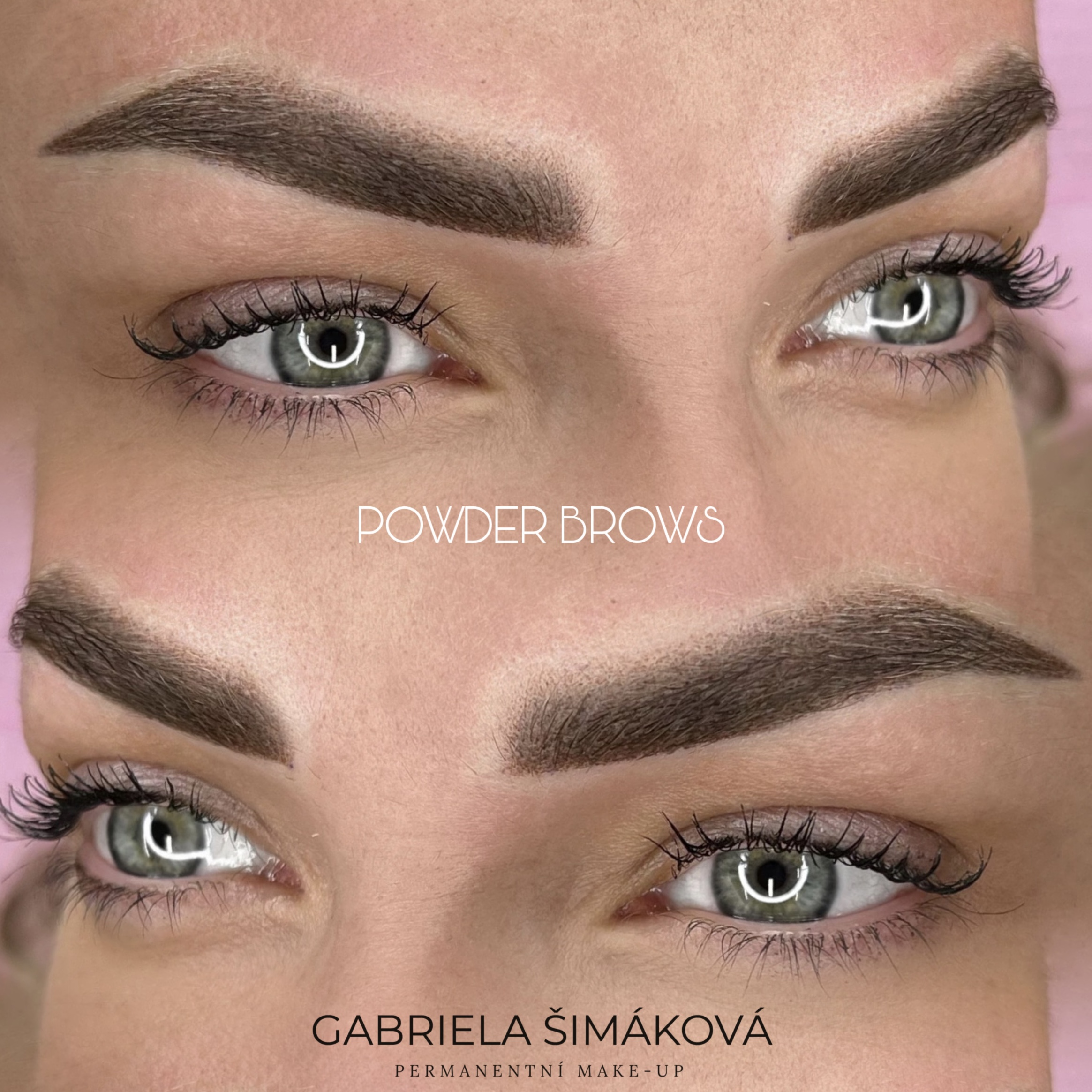 microblading obočí pudrové